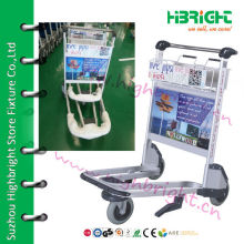 6063 high strength aluminum alloy passenger baggage airport trolley for international airport